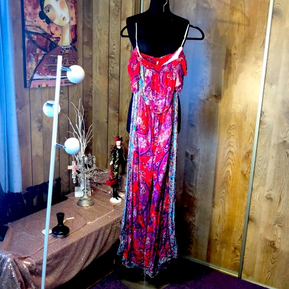 Colorful FREE PEOPLE Jumpsuit with Off -Shoulder Sleeves